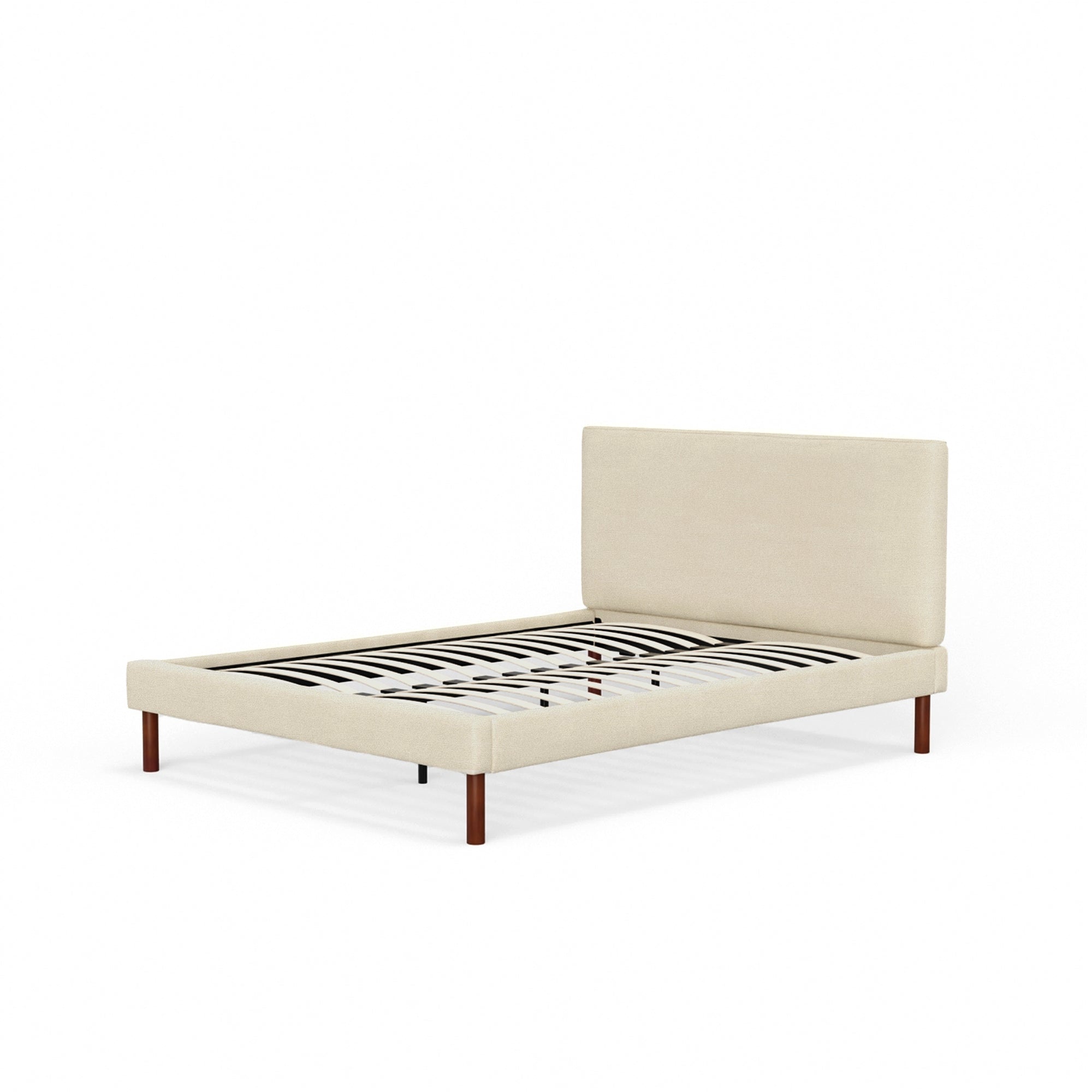 Bailey Platform Bed and Upholstered Headboard Combo