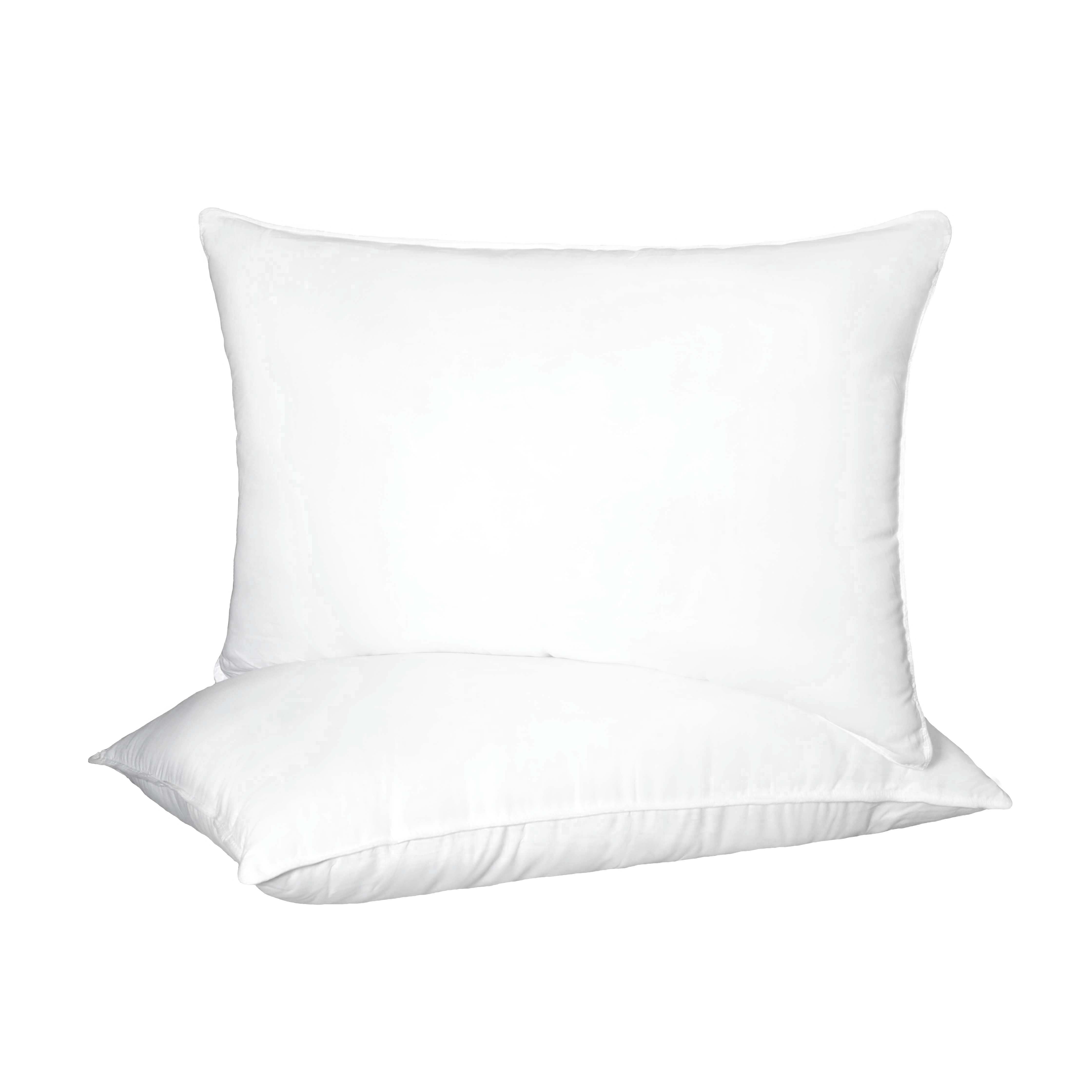 eLuxury Down Alternative Medium Density Solid Pillows, Set of 2