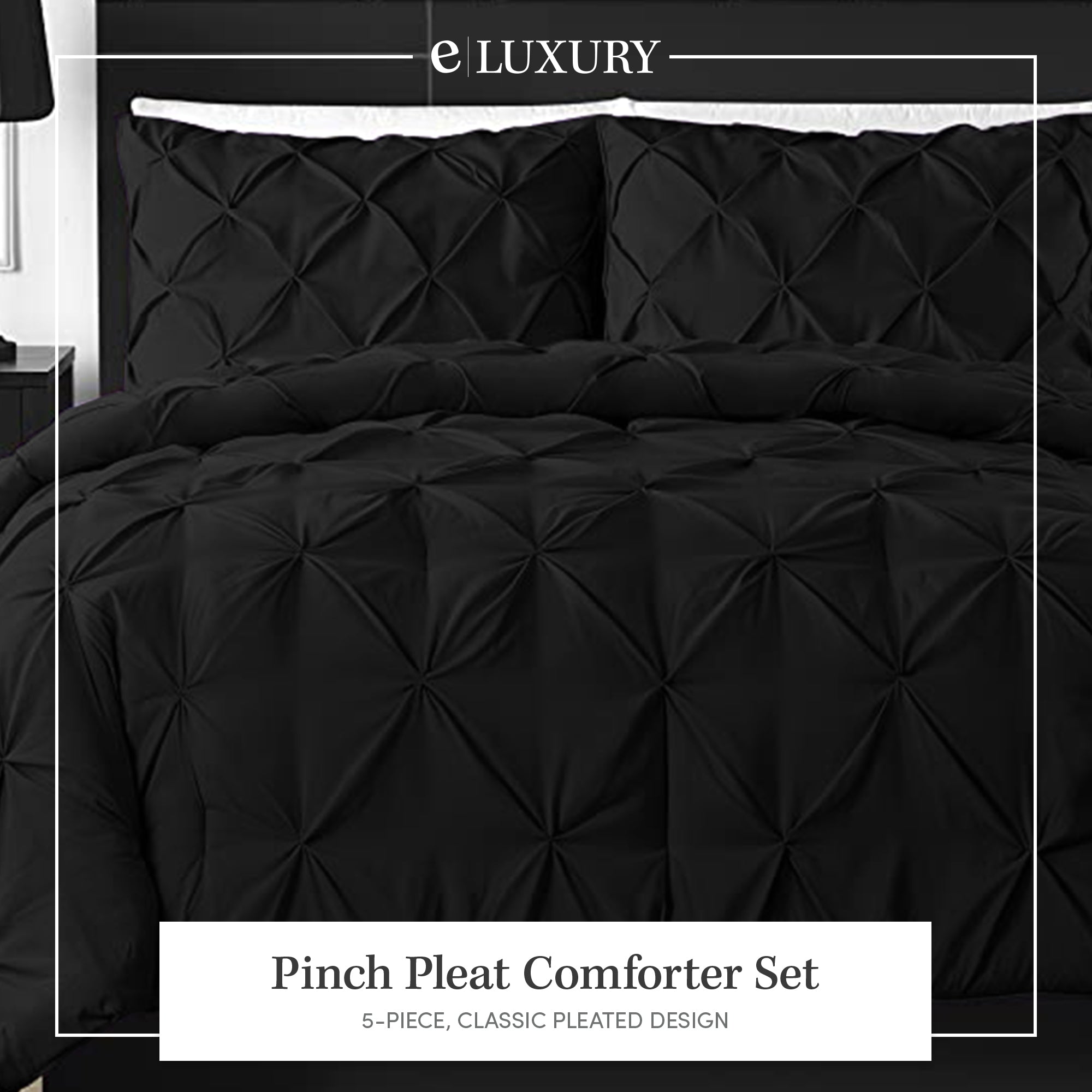 3 Piece Pinch Pleat Down Alternative Comforter Set
