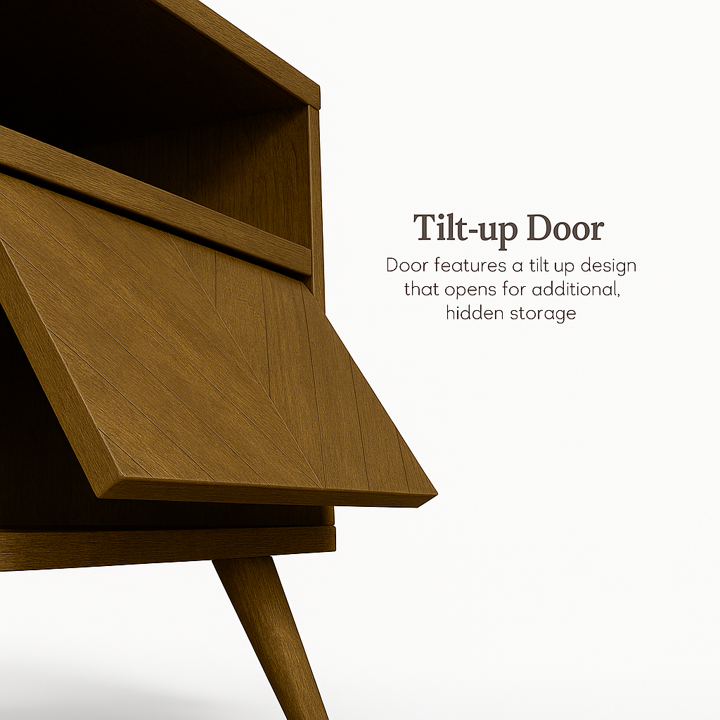 Chevron Wood Nightstand