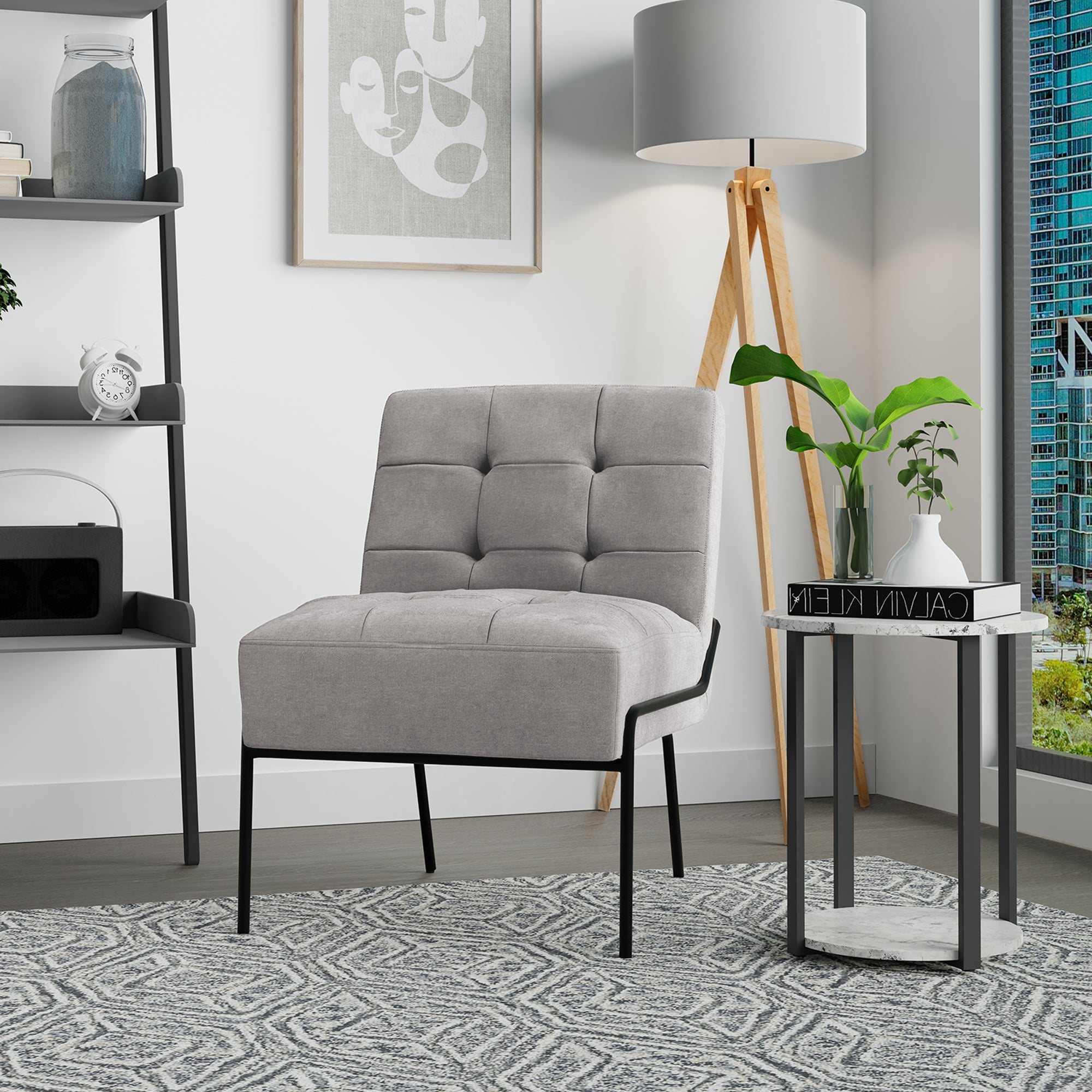 Armless Accent Chair