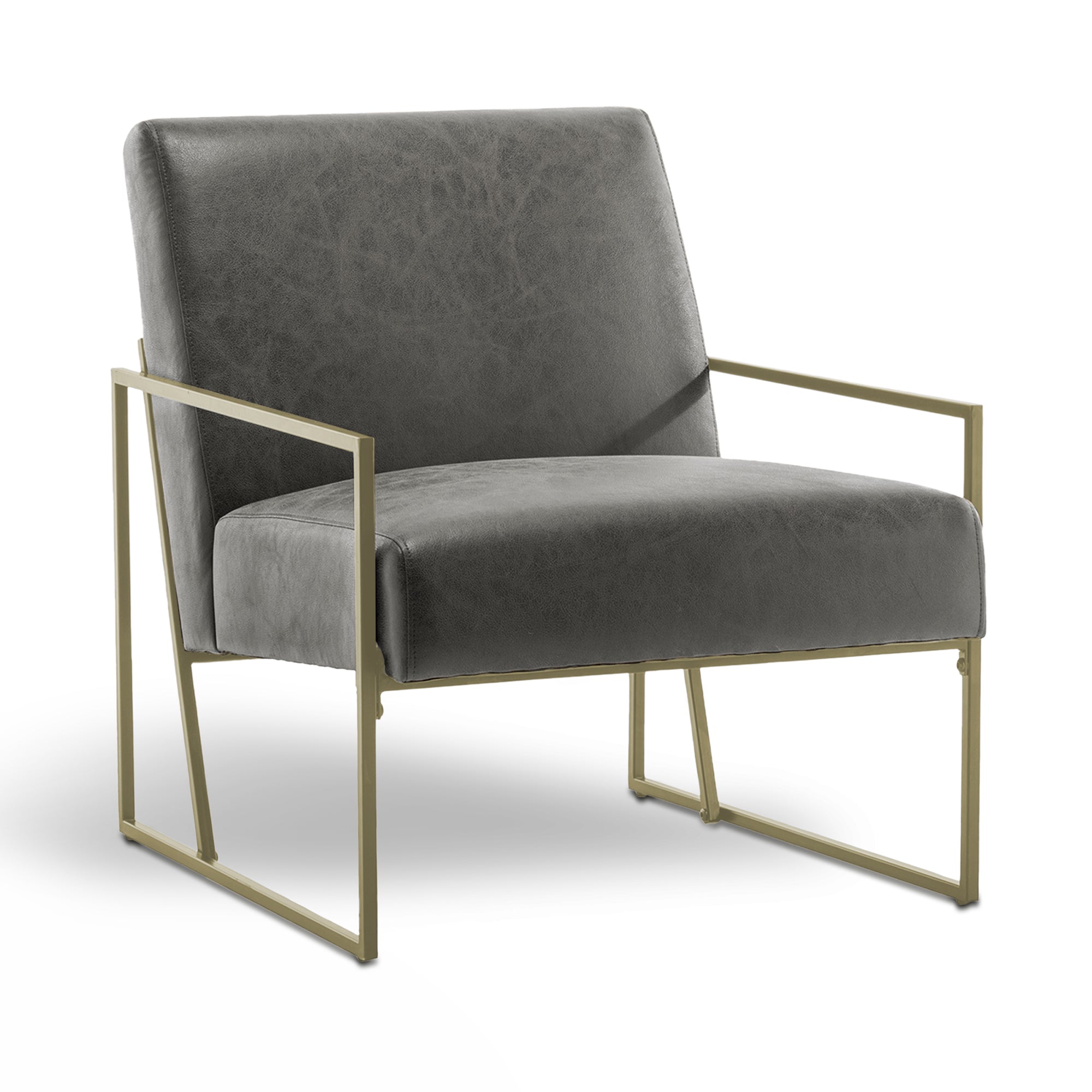 Slanted Upholstered Accent Chair