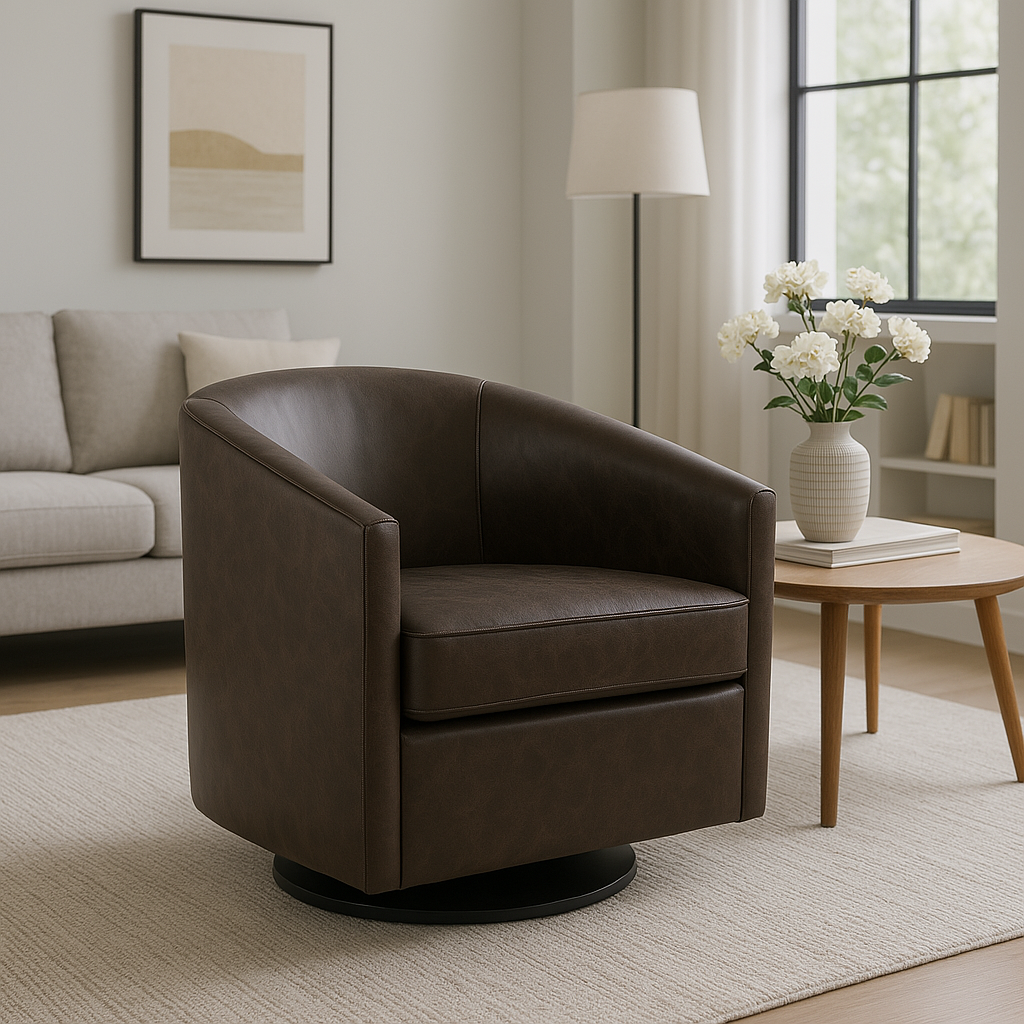 Modern Square Swivel Accent Chair