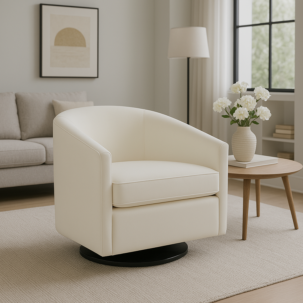 Modern Square Swivel Accent Chair