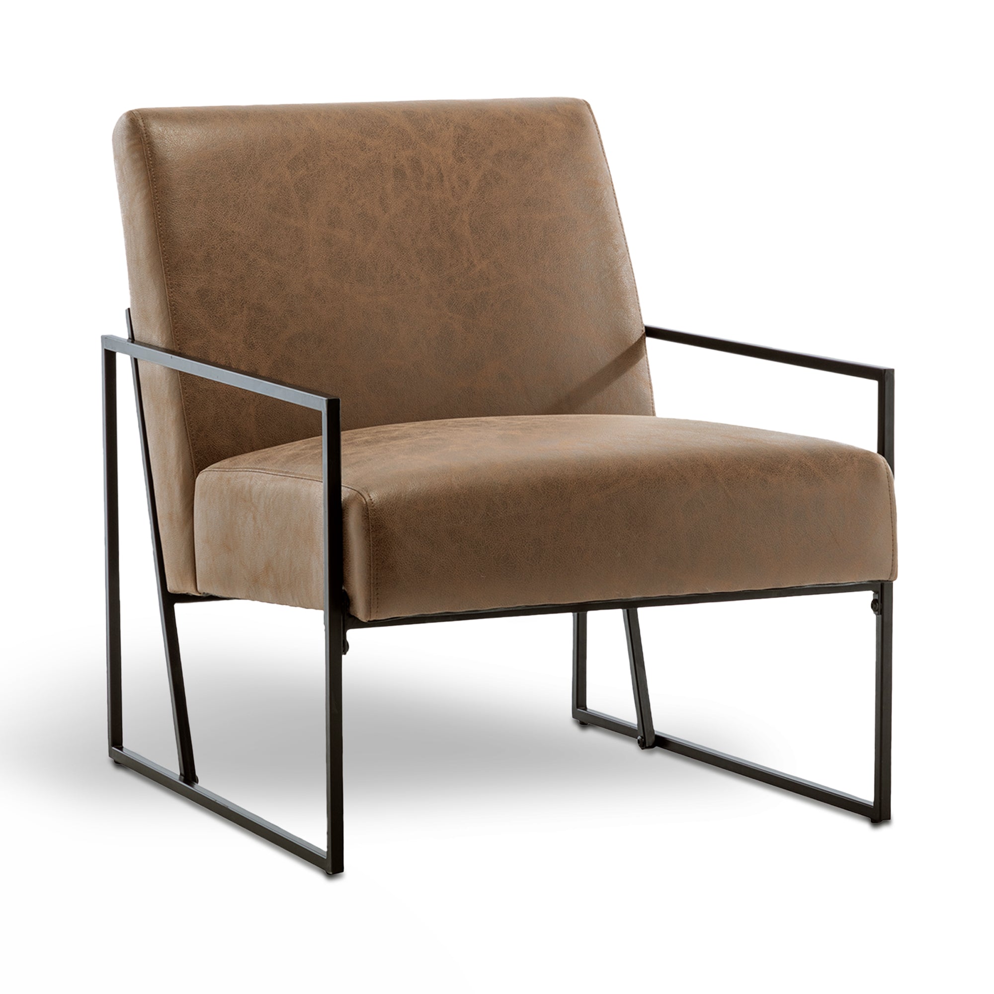Slanted Upholstered Accent Chair
