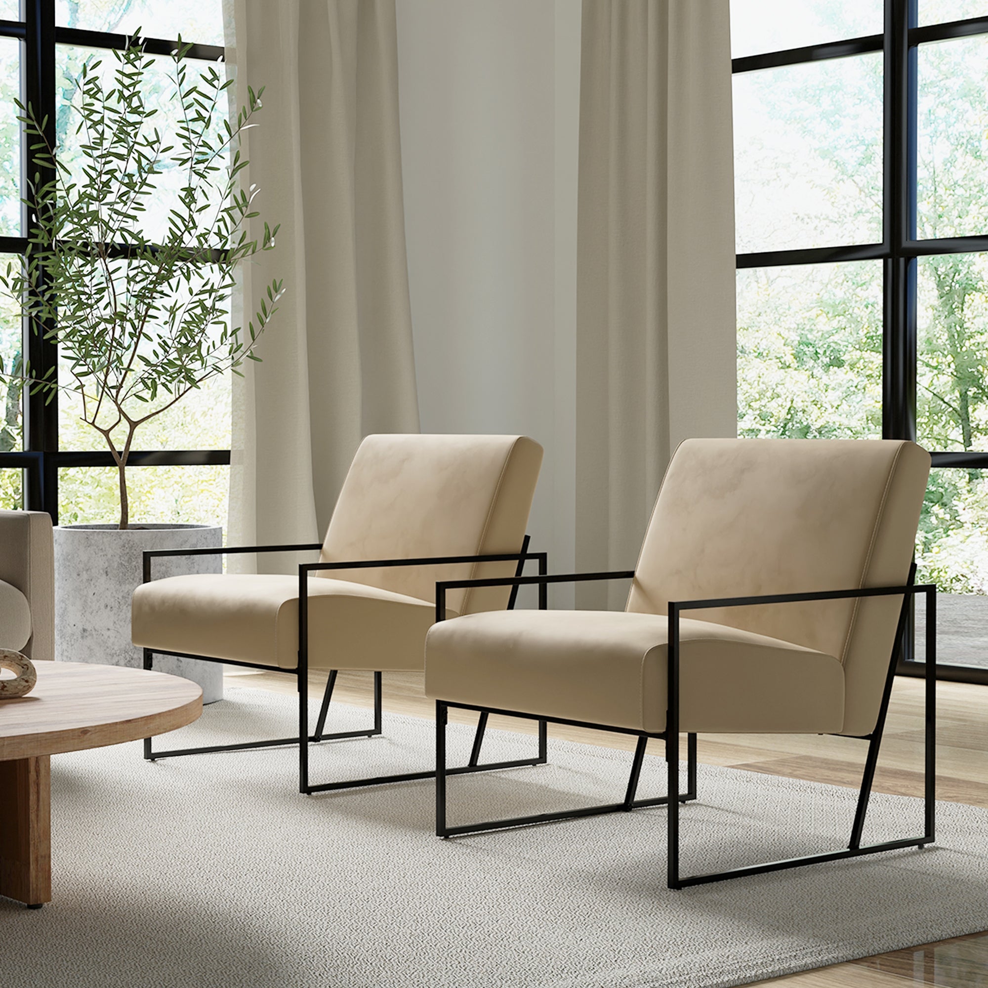 Metal frame lounge chair sales