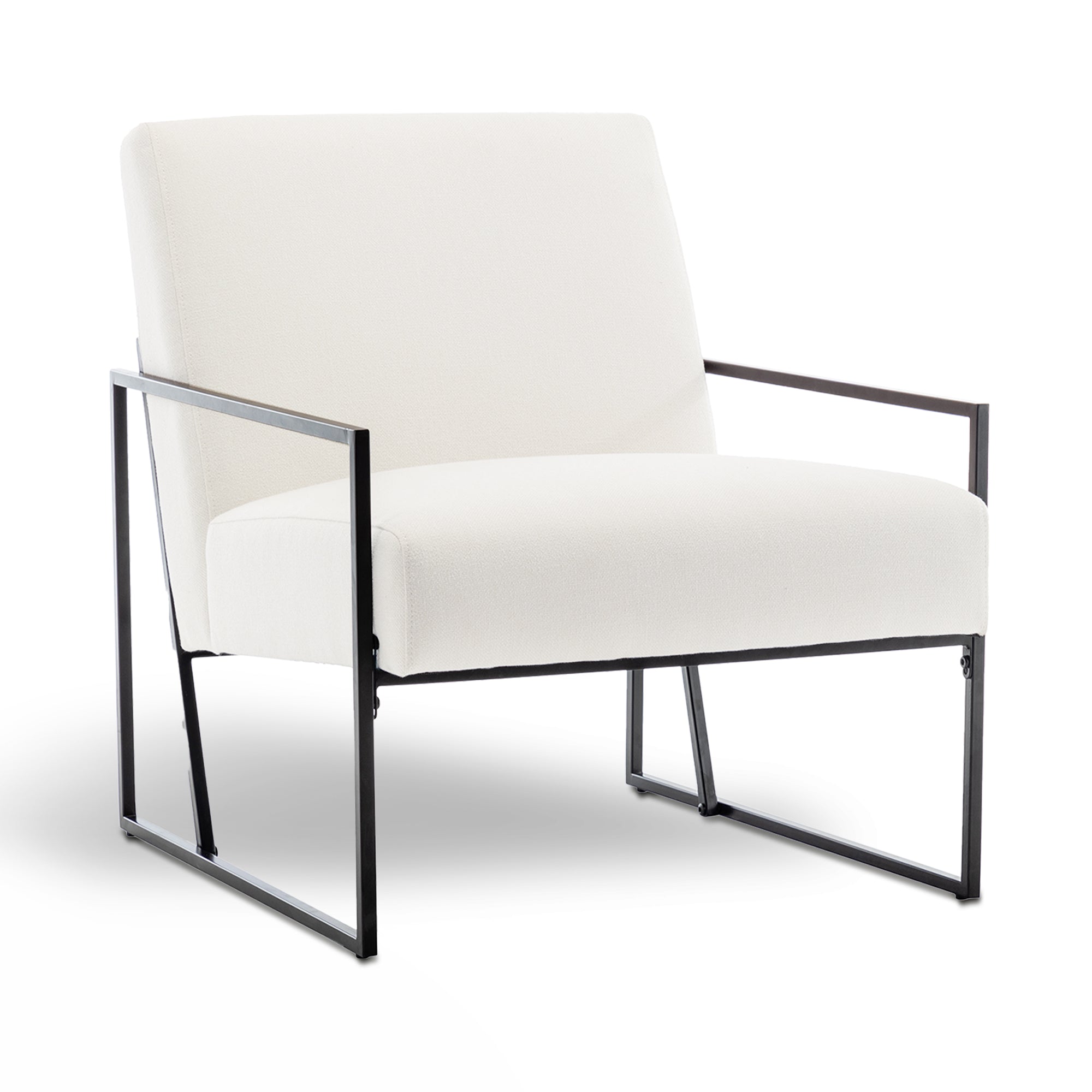 Slanted Upholstered Accent Chair