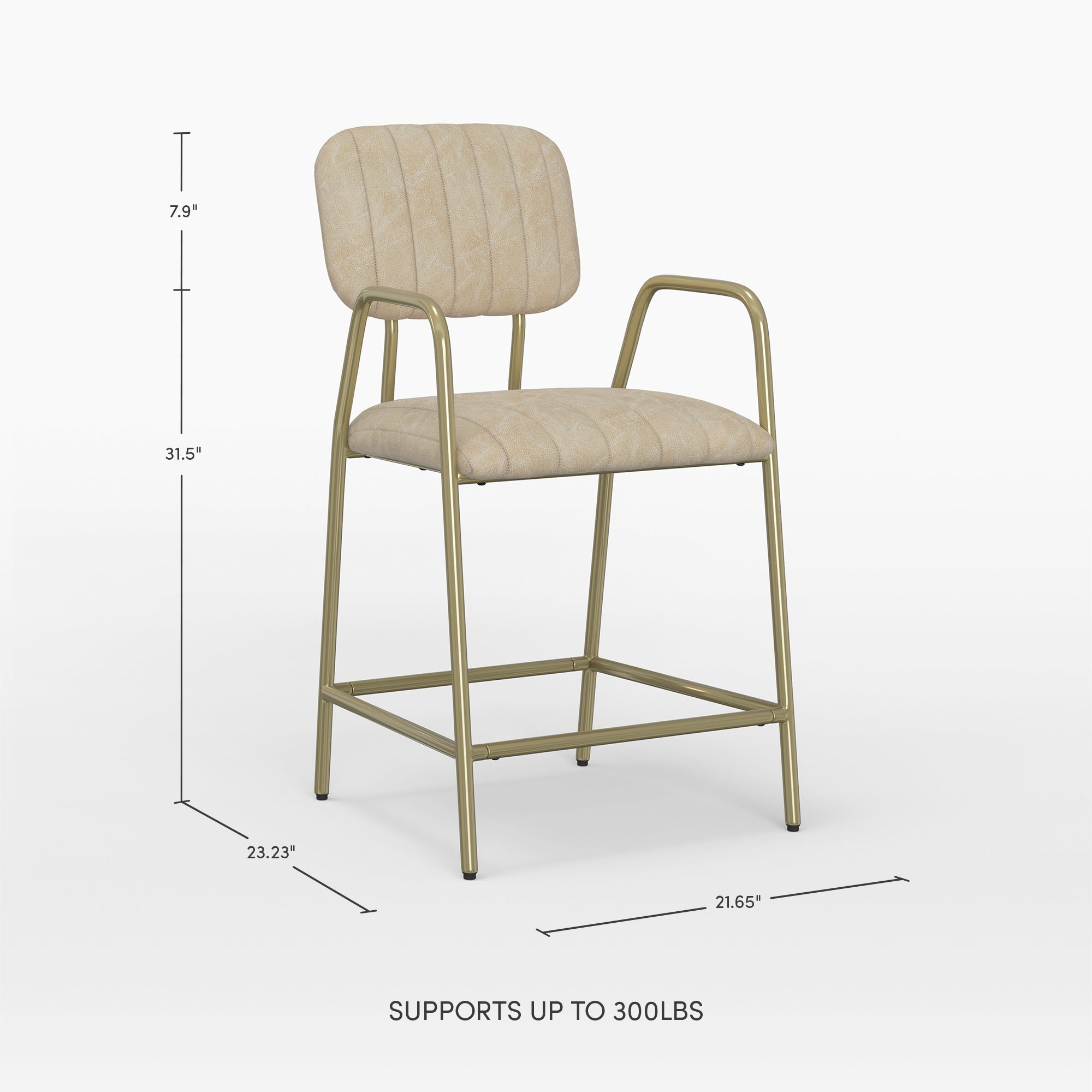 Leather counter 2025 height bar stools