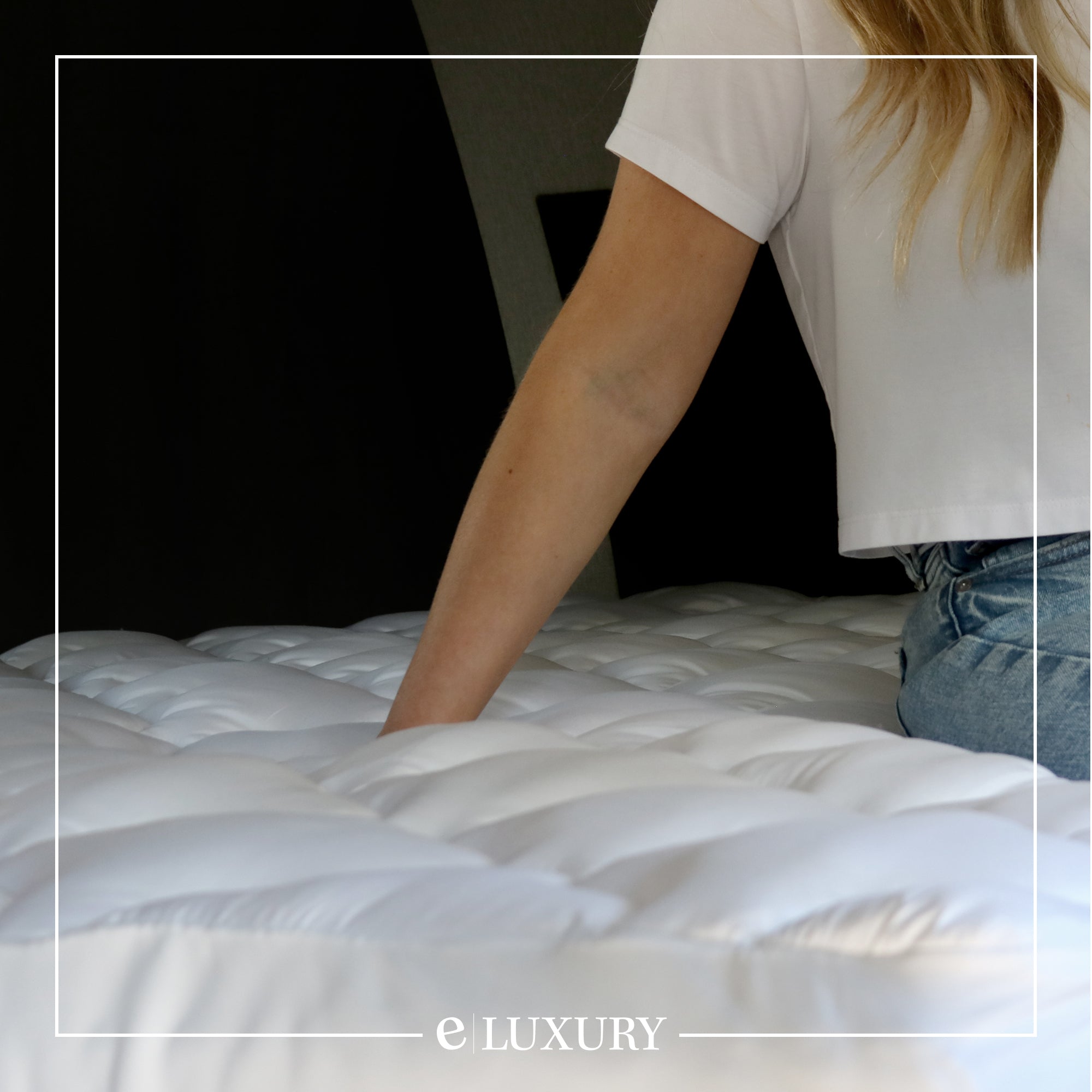 eLuxury Extra Plush RV King Mattress Pad, White