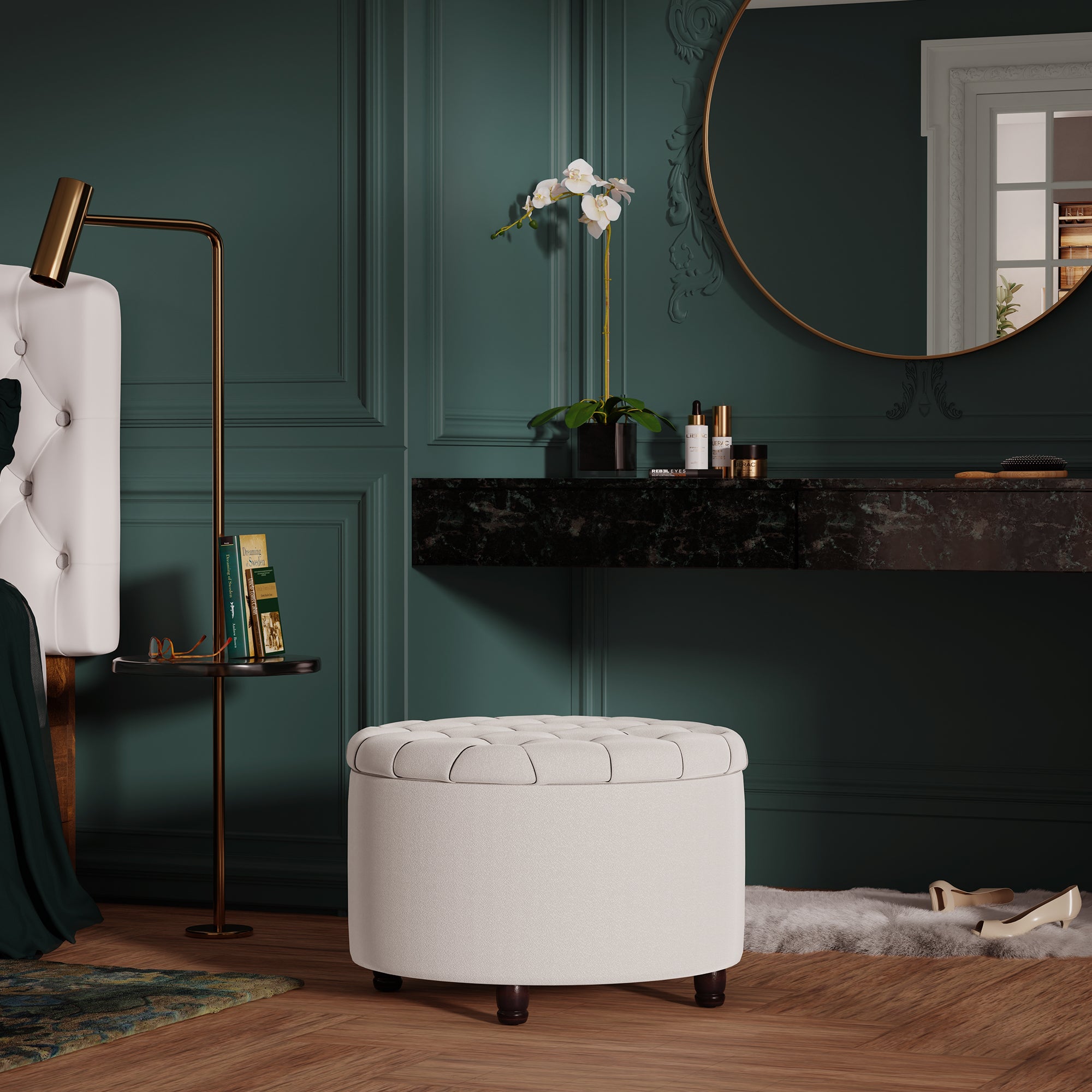 Modern Round Ottoman Footrest