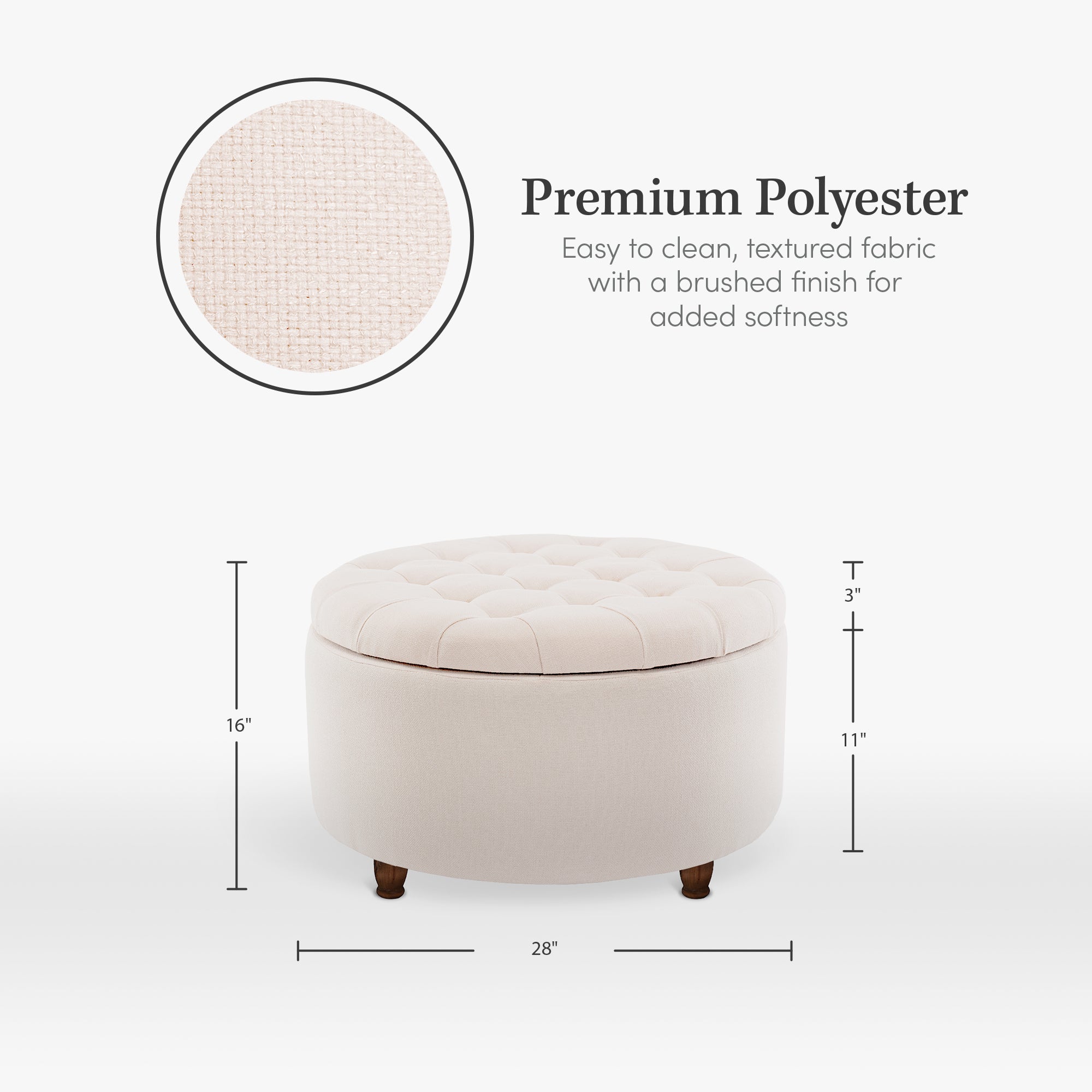 Modern Round Ottoman Footrest