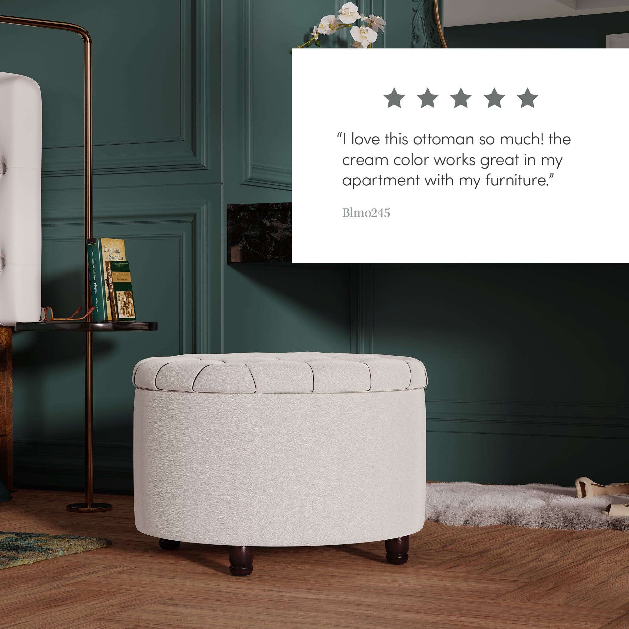 Modern Round Ottoman Footrest