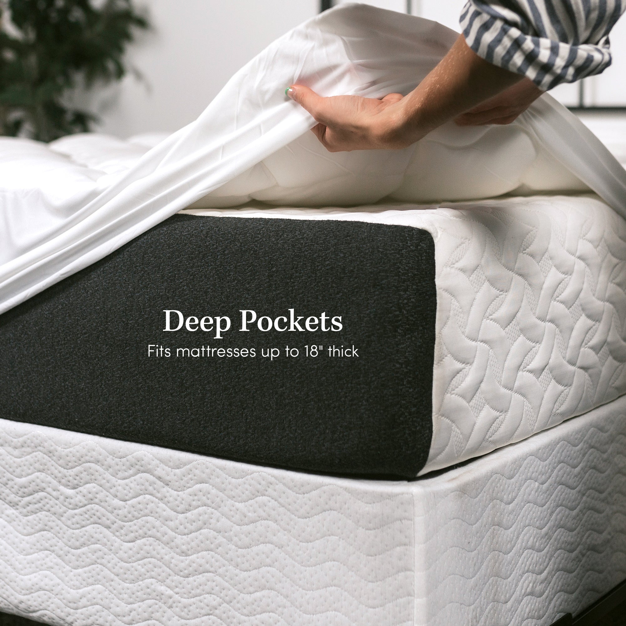 Mattress Pad Deep Pocket Luxury Soft Quilted Mattress Topper Up To 16 All  Sizes