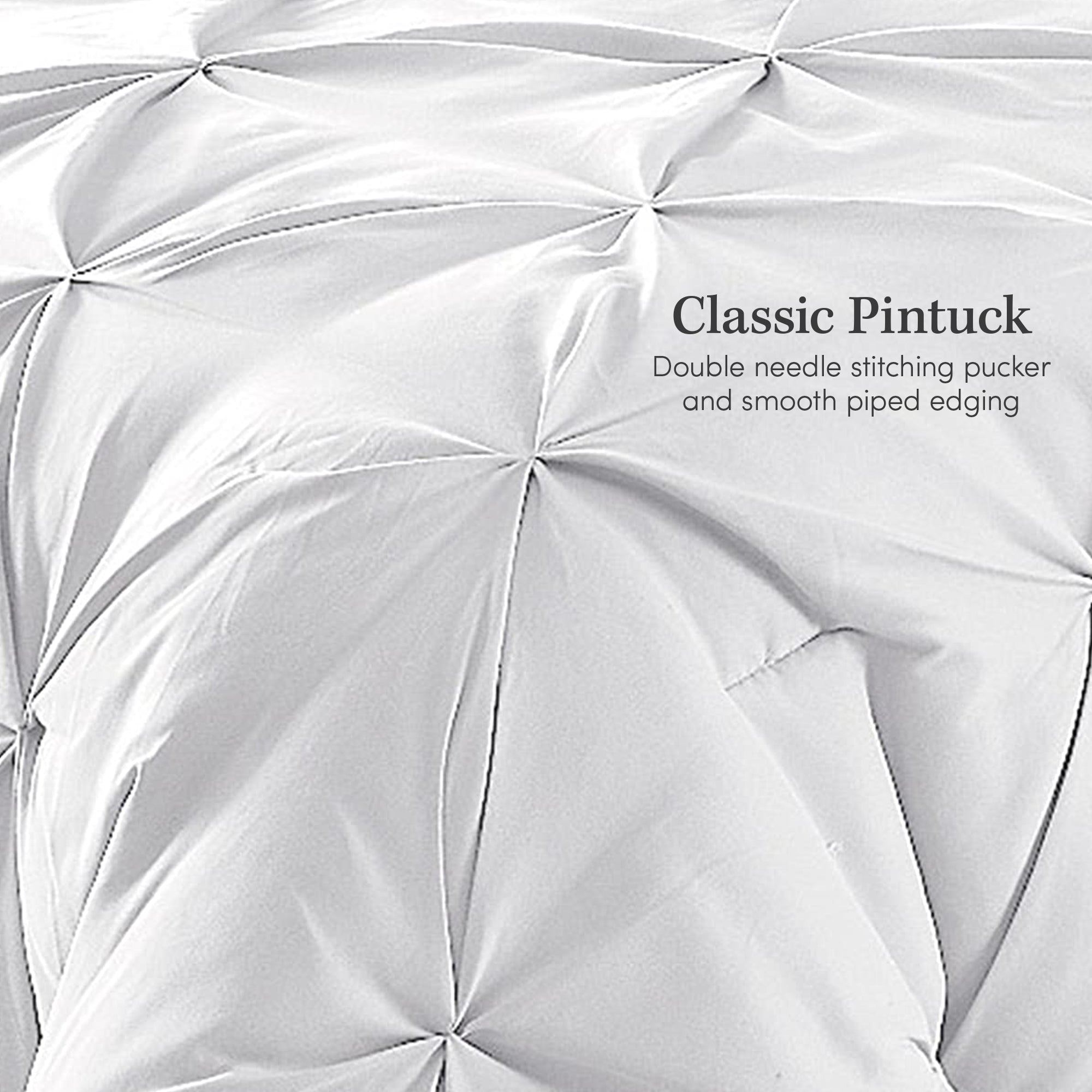 3 Piece Pinch Pleat Down Alternative Comforter Set