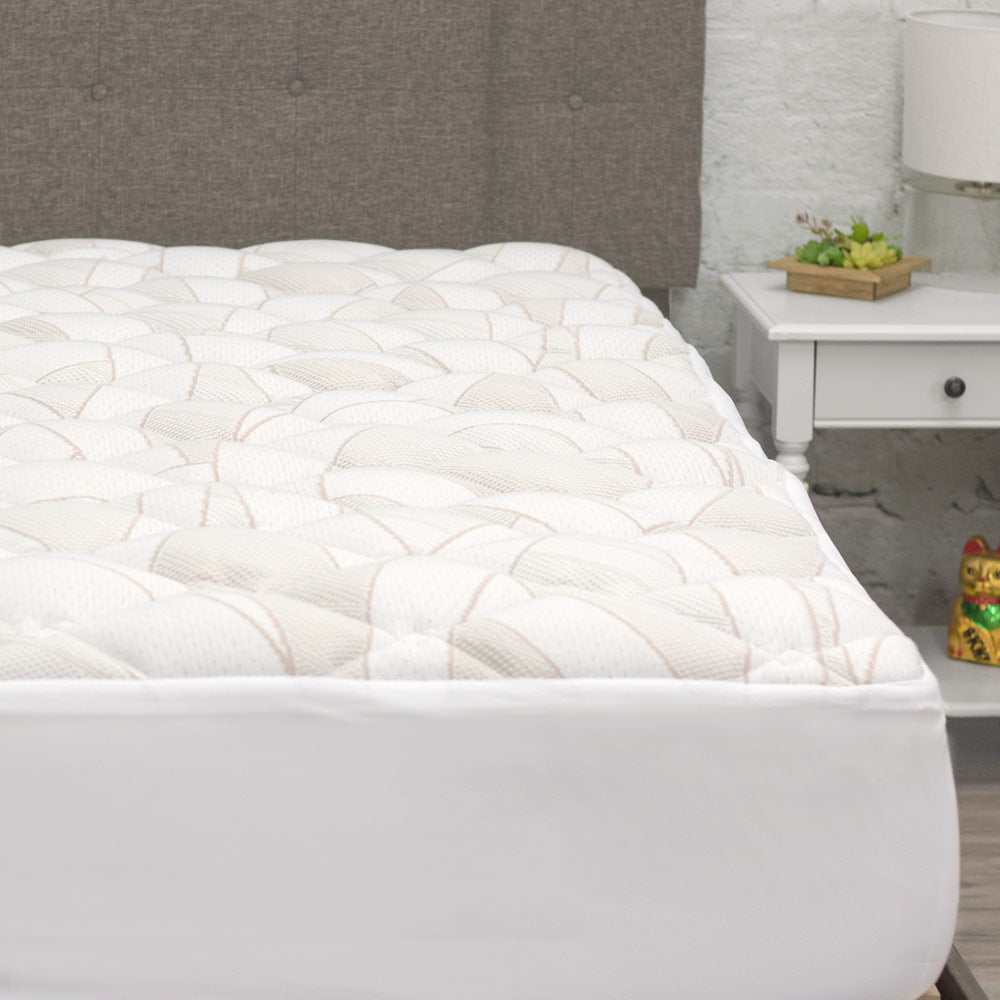 Extra Plush Pillowtop Mattress Pad With Fitted Skirt