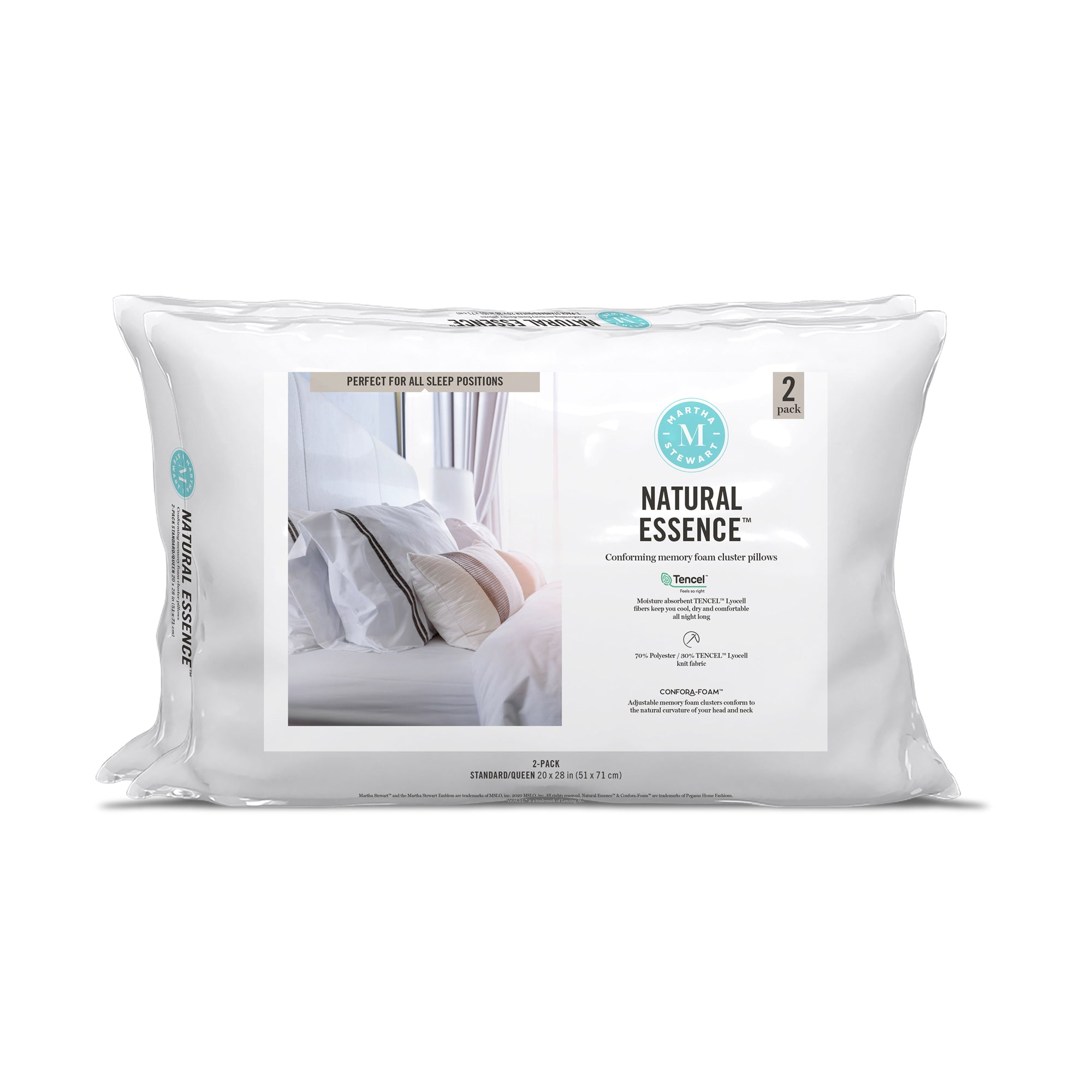 Martha Stewart® Natural Essence Memory Foam Pillows