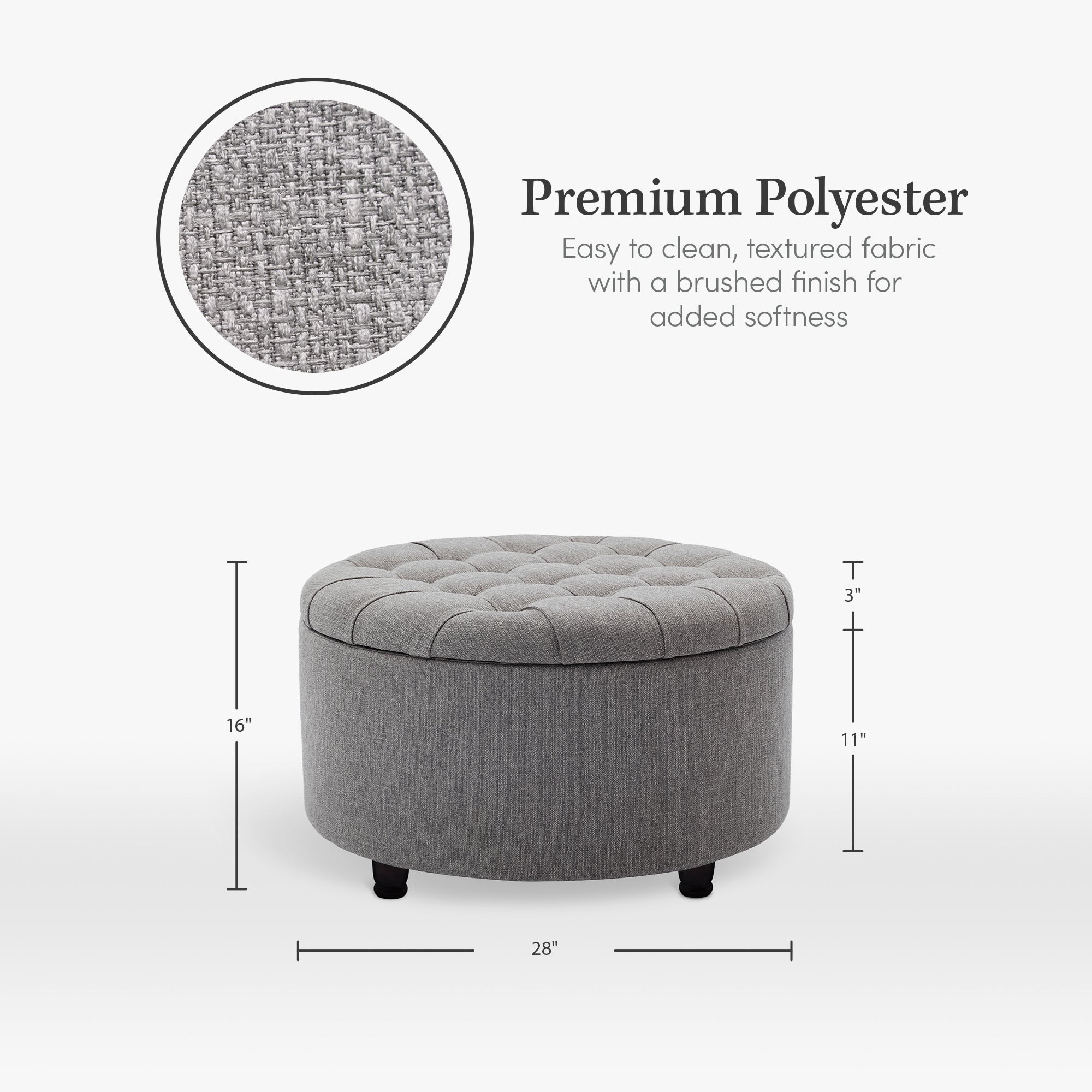 Modern Round Ottoman Footrest